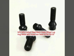 M12 M16 Carbon Steel Black Oxide Wheel Lug Hug Metal Bolt Screw Iron Steel ASTM 193 B7 