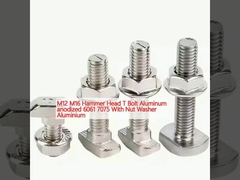 M12 M16 Hammer Head T Bolt Aluminum anodized 6061 7075 With Nut Washer Aluminium 