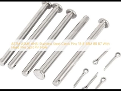 ASTM ASME ANSI Stainless Steel Clevis Pins 18-8 B8M B8 B7 With Head Pins Split Pin Hole