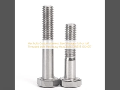 Hex bolts Custom stainless Steel Hexagon full or half Threaded bolts Hex heavy Head Bolts DIN933 ISO4017